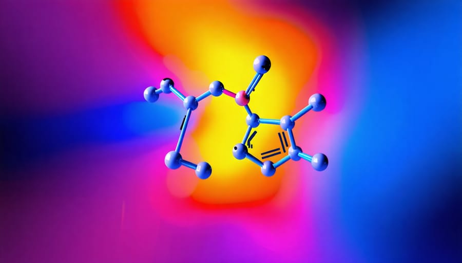 Abstract illustration of THCA's chemical composition